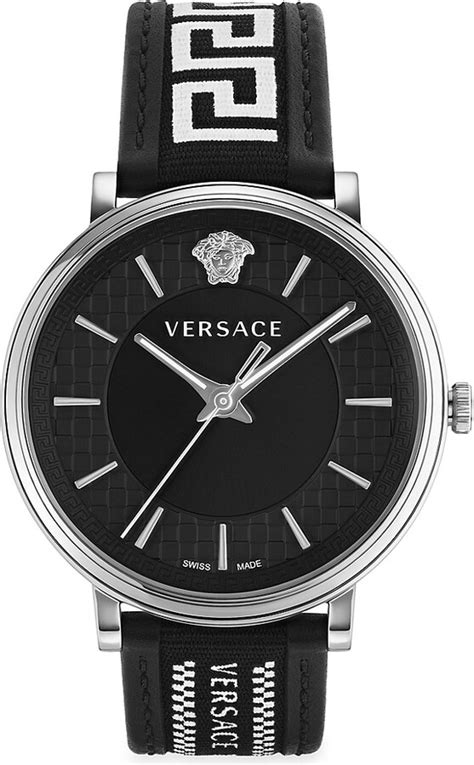 Versace V Circle Greca Edition Stainless Steel Watch on SALE